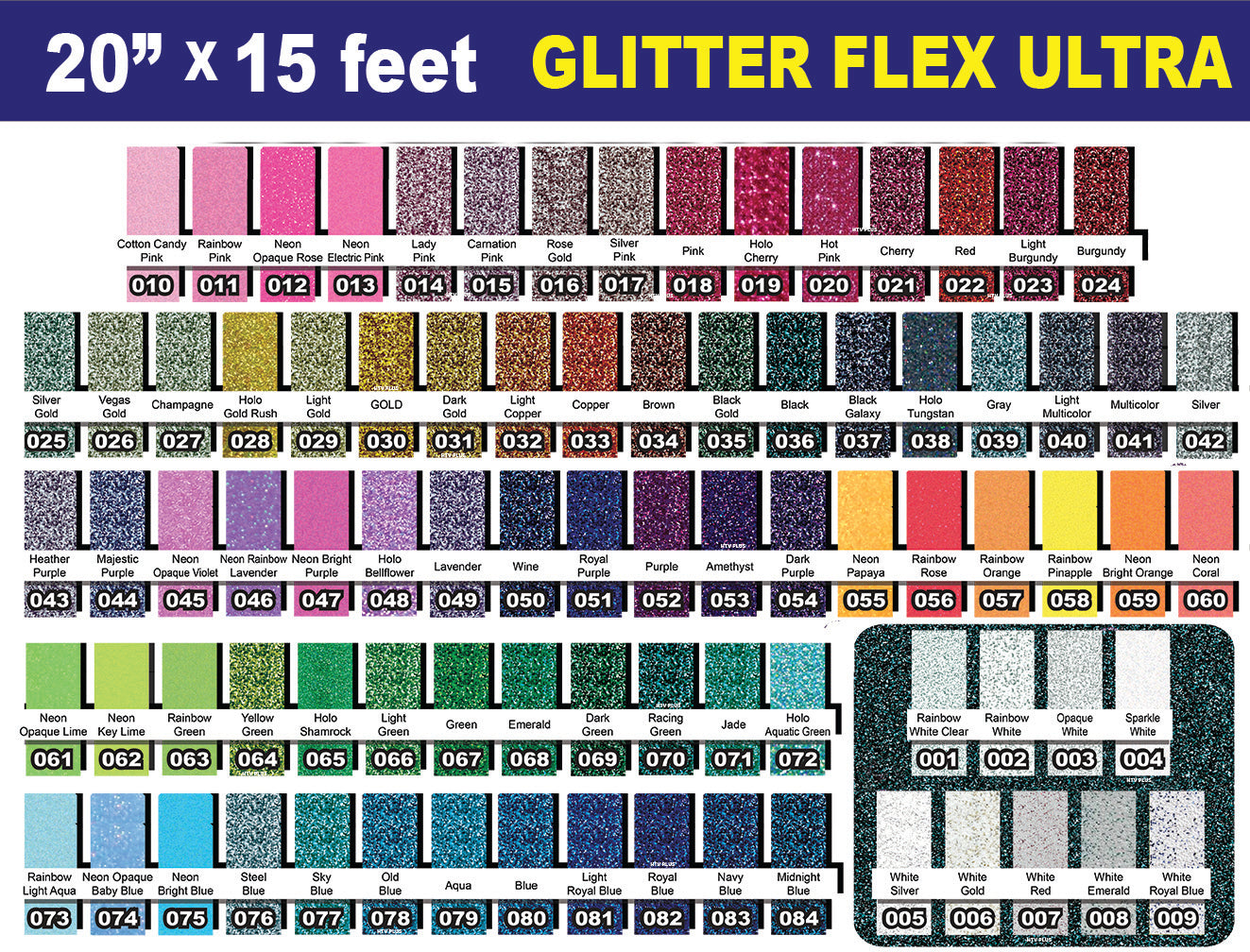 GLITTERFLEX® ULTRA - 20" x 5 Yard (15 Feet)