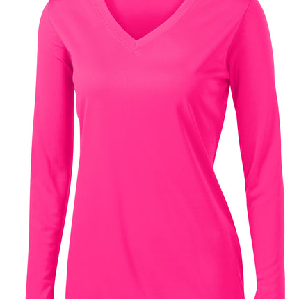 Sport-Tek® Women's Long Sleeve - Neon Pink