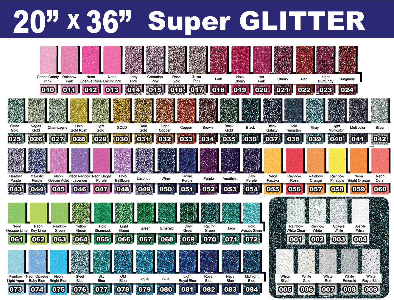 GLITTERFLEX® ULTRA - 20" x 1 Yard (3 Feet)