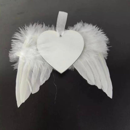 Angel Wing Heart Sublimation Ornament