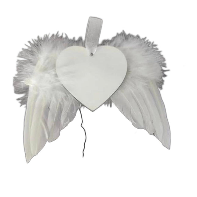 Angel Wing Heart Sublimation Ornament