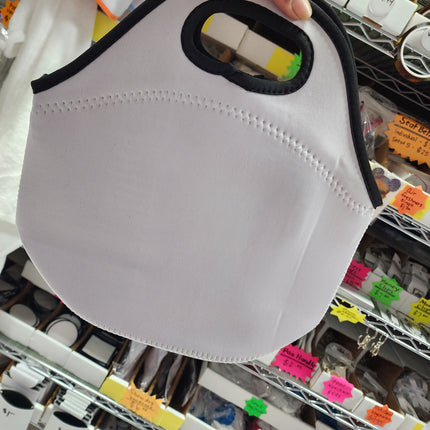 Neoprene lunch bag with zipper,  sublimation ready
