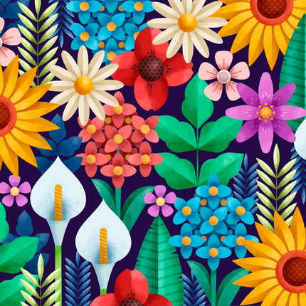 Large Floral 12x18