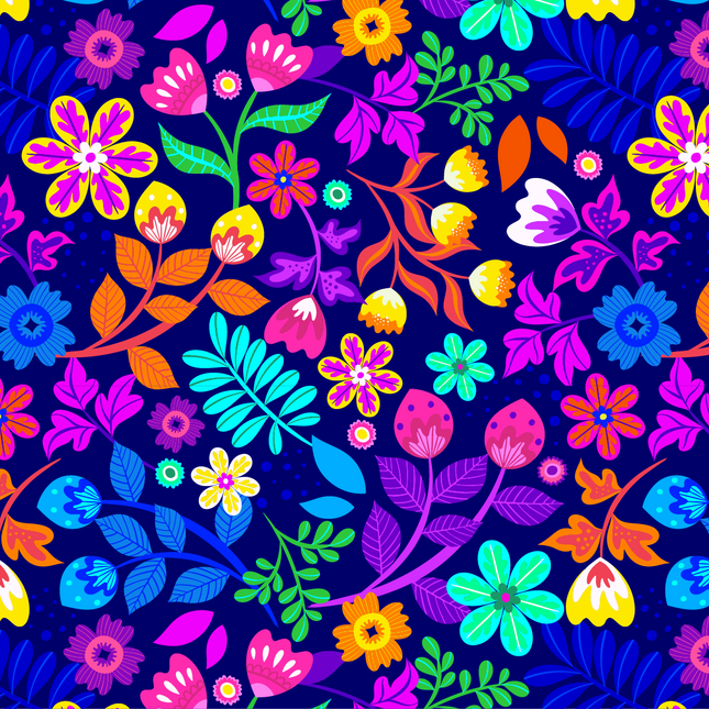 Neon Floral 12x18