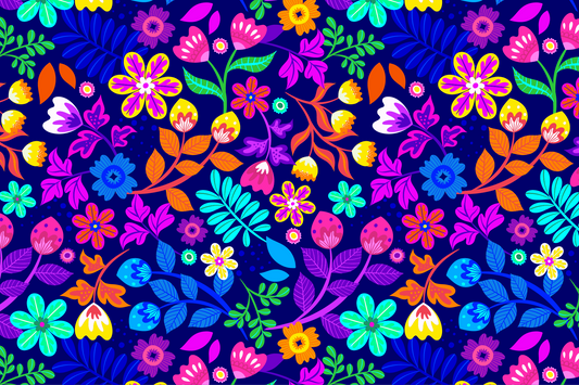 Neon Floral 12x18