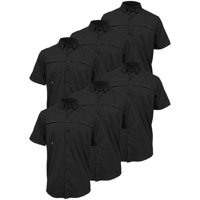 BAW® Fishing Shirt Men's Short Sleeve Wholesale 6pack