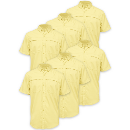 BAW® Fishing Shirt Men's Short Sleeve Wholesale 6pack