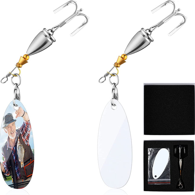 Fish Hook Sublimation Keychain