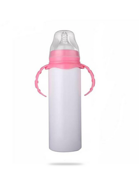 8 oz Sublimation Pink Baby Bottle