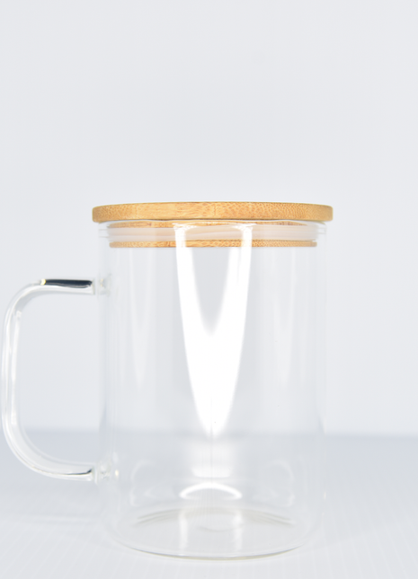 15oz Clear Single Wall Bamboo Mug