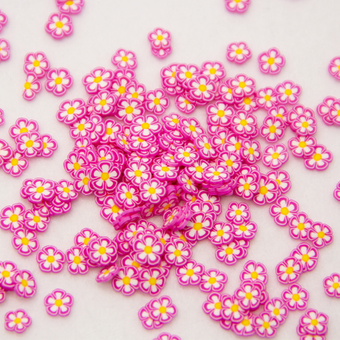 Pink & Yellow Flower Clay Shapes