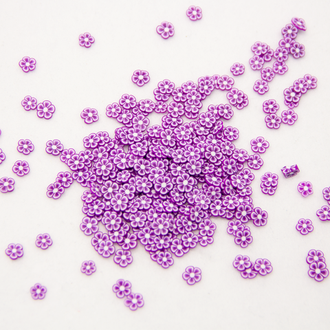 Purple Flower Clay Shapes