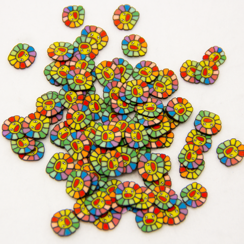 Rainbow Sunflower Clay Shapes