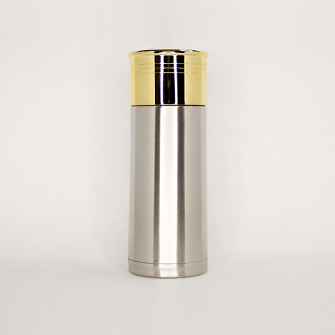 Stainless Steel Silver Shotgun Shell Tumbler