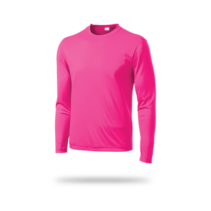 Sport-Tek® Men's - Long Sleeve Neon Pink