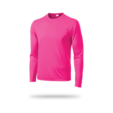 Sport-Tek® Men's - Long Sleeve Neon Pink