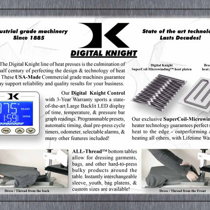 Digital Combo DC16  14” x 16” Geo Knight Made in the USA heat press