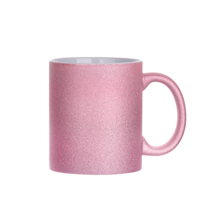 Pink Glitter Sublimation Mugs