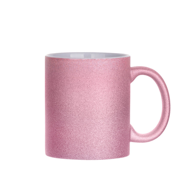 Pink Glitter Sublimation Mugs