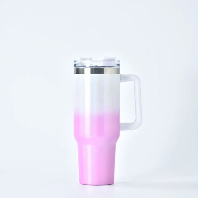 40 oz Glitter Sublimation Travel Tumbler