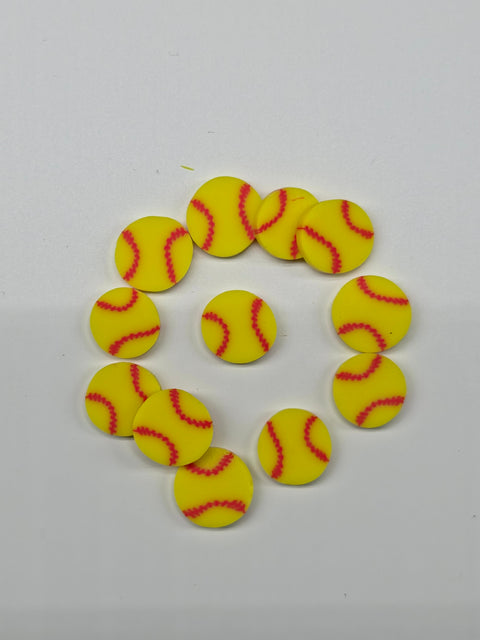 Sport Balls Clay Shapes Football, Basketball, Baseball, Softball, Tennis, Soccer