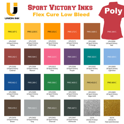 Union Ink™  Sport Victory "Low Bleed" Colors UPLC