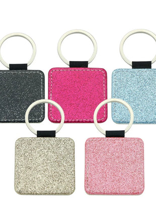 Glitter Square Sublimation KeyChain