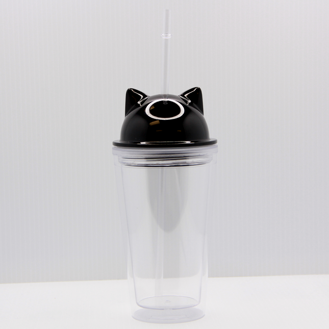 Acrylic Cat Ear Tumbler