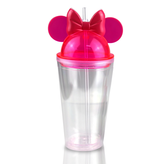 Girl Mouse Ears Pink Acrylic Cup 16oz
