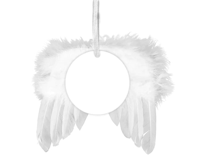 Angel Wing Circle Sublimation Ornament