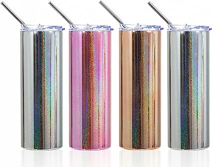 20oz. Magic Mirror Glitter Sublimation Tumbler
